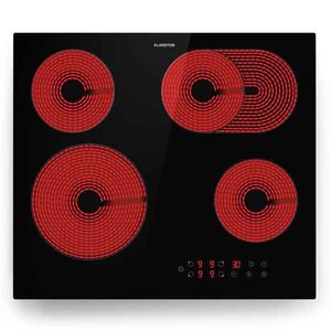 Klarstein Virtuosa 4, varná deska, 60 cm, 6500 W, dvouzónová, Pluszone, časovač, sklokeramika obraz