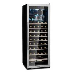 Klarstein Vinamour 46 Uno, vinotéka, 155 l/46 lahví, 1 zóna, 4-18 °C, nerezová ocel obraz