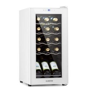 Klarstein Shiraz 15 Slim Uno, vinotéka, 44 l, dotykové ovládání, 135 W, 5-18 °C, bílá obraz