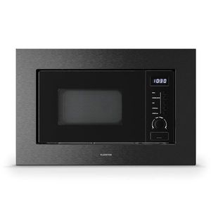 Klarstein Vestavná mikrovlnná trouba Verosteel s grilem | 800 W gril | 700 W mikrovlnná trouba | 60 cm obraz