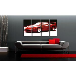 Ručně malovaný obraz POP Art FERRARI F40 4 dílný | different sizes obraz