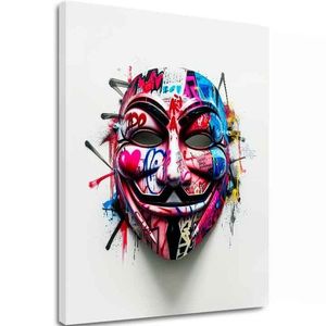 Obrázek ANONYMOUS MASK | italské plátno obraz