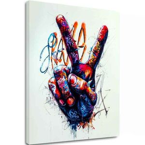 Obrázek PEACE HAND | Italské plátno obraz