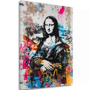 Obrázek GRAFFITI MONA na plátně | Malovaná struktura obraz