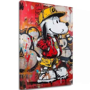 Obrázek COOL SNOOPY na plátně | Malovaná struktura obraz