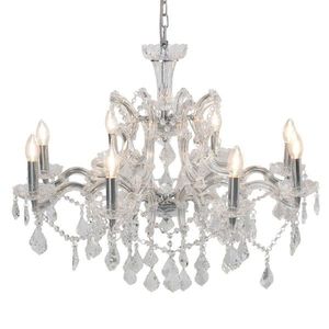 Stříbrný křišťálový lustr Edison - Ø 80*60 cm E14/max 8*40W 5LL-CR115 obraz