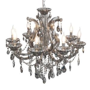 Velký stříbrný křišťálový lustr Marshal - Ø 70x60/185 cm E14/max 8x40W 5LL-CR116 obraz