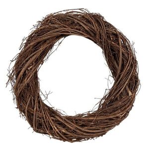 Přírodní hnědý proutěný věnec Woodly M - Ø 35*6 cm 6RO0602M obraz