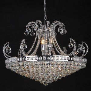 Stříbrný křišťálový lustr Karter - Ø 80x60/182 cm E14/max 15x40W 5LL-CR28 obraz