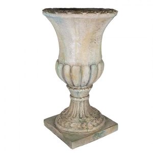Béžovo-zelený antik květináč v barokním stylu Baroque - 44*44*75 cm 5MG0038 obraz