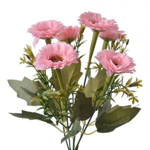 Dekorace umělá květina s růžovými květy - 10*10*30 cm 6PL0247 obraz