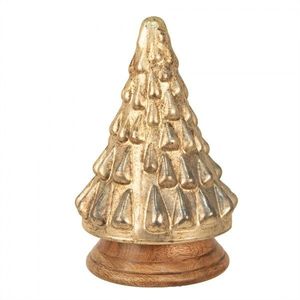 Skleněná vánoční dekorace zlatého stromečku - 14*23 cm 65389 obraz