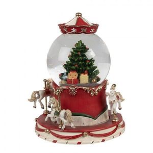 Vánoční sněžítko s hracím kolotočem Christmas - Ø 14*19 cm 65766 obraz