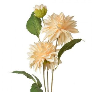 Béžová umělá dekorace květina jiřina - 17*10*70 cm 5PL0130BE obraz
