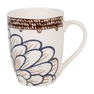 Bílý keramický hrneček - 12*8*10 cm / 300 ml 6CEMU0169 obraz
