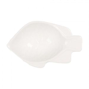 Malá bílá mistička ve tvaru rybky Fish Bowl S - 9*6*3 cm / 25 ml 6CEBO0205S obraz