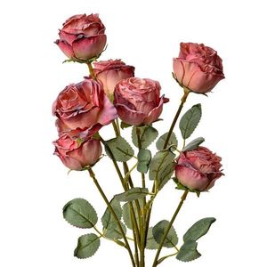 Růžová umělá větvička růže Rose pink - 8*8*55 cm 6PL0391P obraz