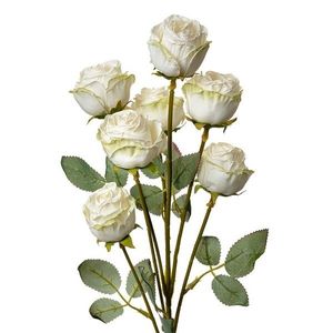 Umělá větvička bílá růže Rose white - 8*8*55 cm 6PL0391W obraz
