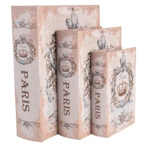 3ks úložný box kniha Paris - 27*22*7 / 22*17*6 / 17*12*4 cm 66262 obraz