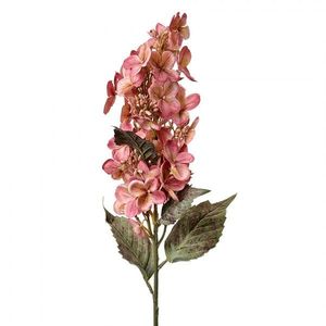 Dekorace růžová umělá květina hortenzie - 10*8*71 cm 5PL0162P obraz