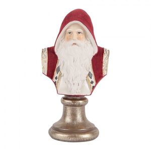 Červená vánoční dekorace busta Santa Claus - 10*9*19 cm 6PR5538 obraz