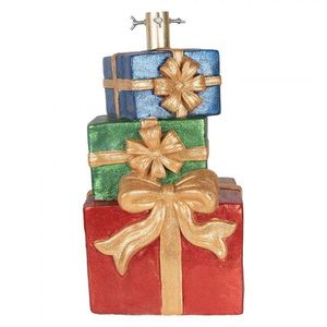 Barevný stojan na stromeček v podobě dárků - 25*28*48 cm 6MG0149 obraz