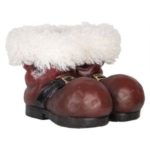 Červený antik obal na květináč Santovy boty - 26*26*20 cm 6MG0144 obraz