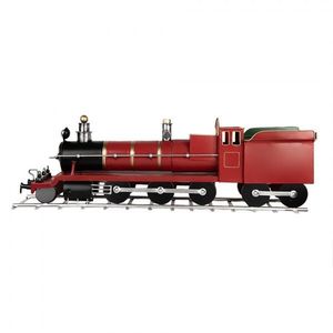 Červená kovová dekorace vláček Christmas Train - 86*18*27 cm 5Y1304 obraz