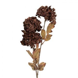 Dekorace hnědá umělá květina hortenzie - 10*8*76 cm 5PL0193CH obraz