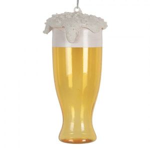 Vánoční závěsná ozdoba sklenice piva - Ø 7*14 cm 6GL5238 obraz