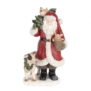 Dekorace Santa se zvířátky - 17*16*30 cm 6PR5517 obraz