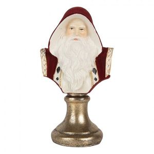 Červená vánoční dekorace busta Santa Claus - 9*7*15 cm 6PR5537 obraz