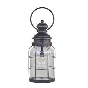 Francouzská stájová lucerna se žárovkou a časovačem French Stable - Ø 16, 5*41 cm 25052825 obraz
