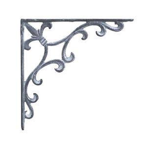 Šedá antik litinová konzole s ornamentem Lilie French - 25*4*25 cm 64076300 obraz
