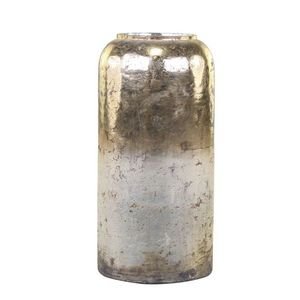 Zlatá antik rtuťová skleněná dekorační váza Ioana - Ø 19*40 cm 74023213 obraz