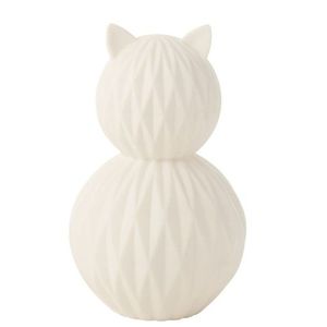 Bílá porcelánová lampa kočka Cat Led - Ø 13*22 cm 45262 obraz