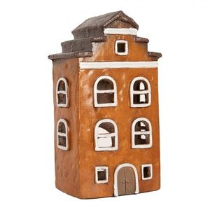 Cihlový domek svícen na čajovou svíčku Homely - 20*15*34 cm 6MG0124 obraz