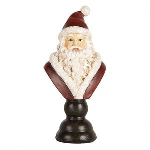 Červeno-bílá vánoční dekorace busta Santa - 7*5*15 cm 6PR5674 obraz