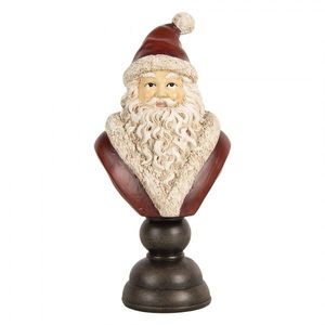 Červeno-bílá vánoční dekorace busta Santa - 11*8*22 cm 6PR5673 obraz