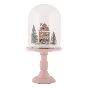 Perníková chaloupka v poklopu na podstavci Ginger Led - Ø 17*36 cm / 2*AAA 6GL5189 obraz