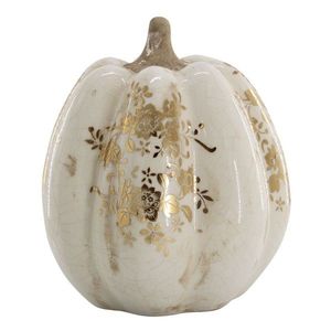Krémová antik dekorace dýně Melun gold XL - Ø 19*22 cm 39119313 obraz