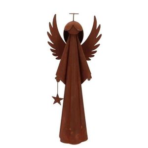 Rezavý antik plechový anděl s hvězdičkou Angel Rusty - 16*9*38 cm 832133 obraz