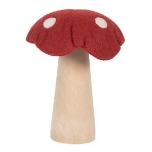 Dekorace houba muchomůrka s plstěným kloboukem - 14*14*17 cm 66303 obraz