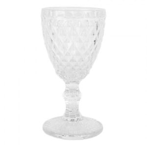 Transparentní sklenička na vodu na noze Diamond - Ø 8*16 cm / 200 ml 6GL5204 obraz