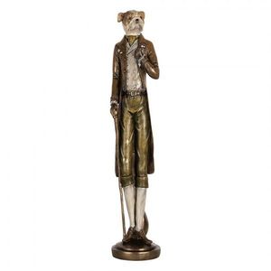 Dekorace pes v elegantním obleku a holí v ruce - 10*10*50 cm 6PR5635 obraz