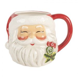 Keramický hrnek Santa Claus s červenou čepicí - 16*12*11 cm / 550ml 6CEMU0197 obraz