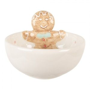 Bílá keramická miska perníček Gingerbread - Ø 13*9 cm / 250 ml 6CE2217 obraz