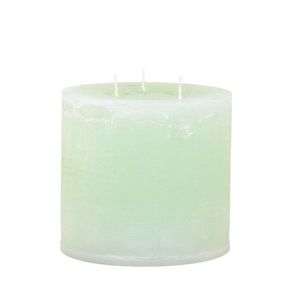 Zelená široká svíčka se 3 knoty Macon Rustic green - Ø 15*15 cm / 80 hodin 71049722 obraz