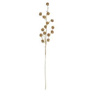 Zlatá dekorativní větvička borovice gold champagne - 16*18*97 cm HWSTGP obraz