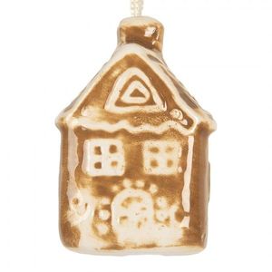 Závěsná ozdoba perníková chaloupka Gingerbread Cott - 4*4*7 cm 6CE2342 obraz